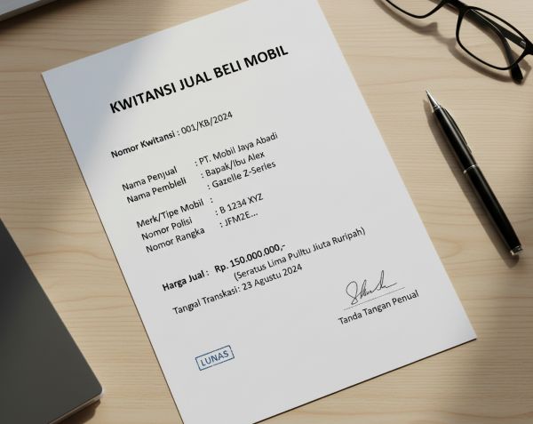 kwitansi jual mobil