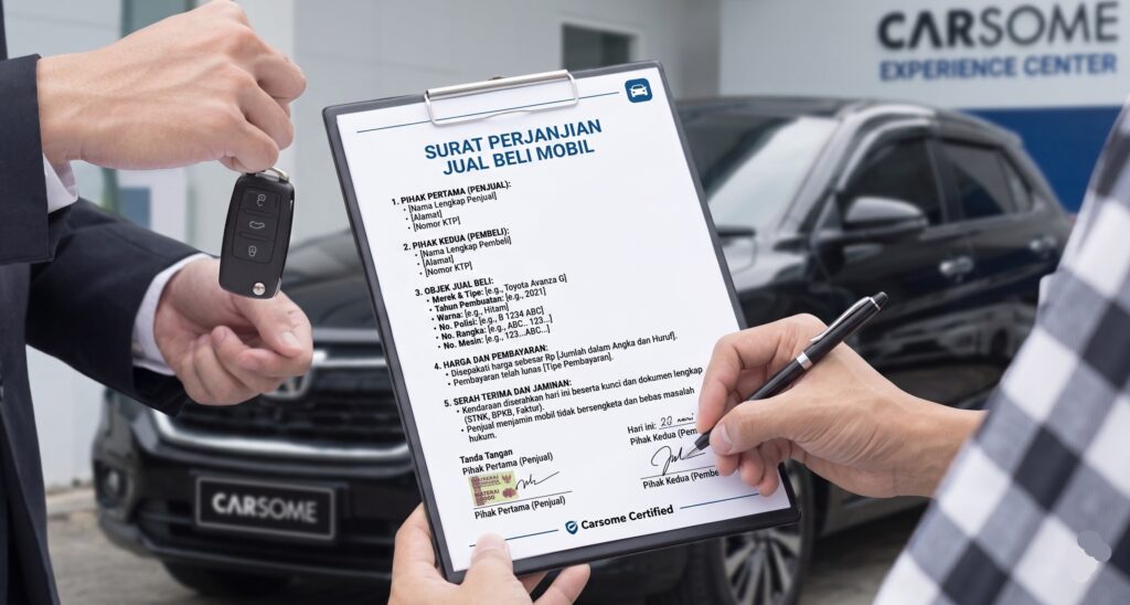 surat jual beli mobil CARSOME