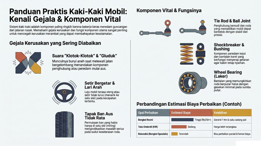 infografis kaki-kaki mobil