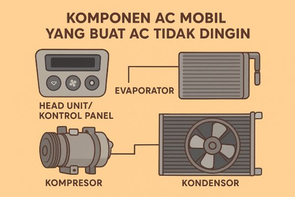 komponen ac mobil
