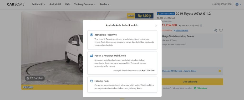 test drive gratis carsome