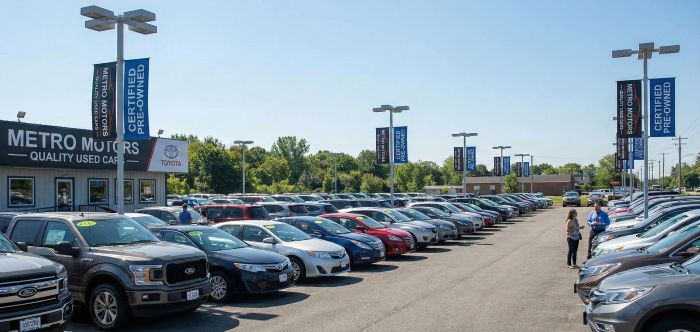 showroom mobil bekas outdoor